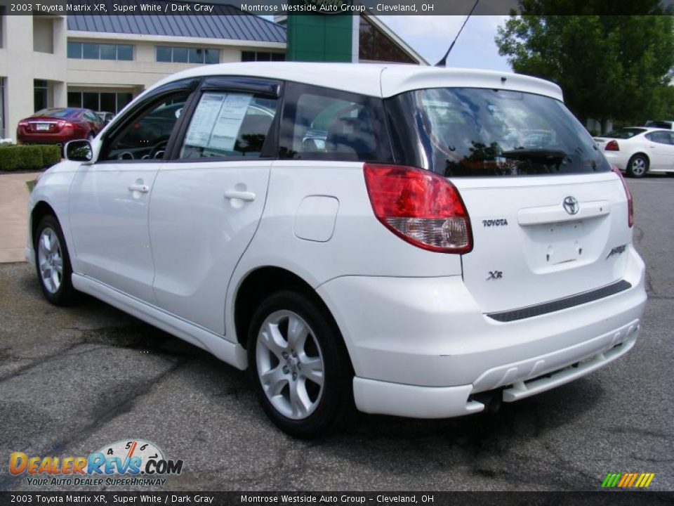 2003 Toyota Matrix XR Super White / Dark Gray Photo #3