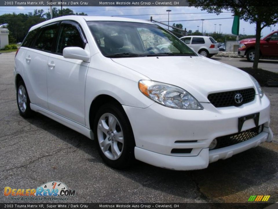2003 Toyota Matrix XR Super White / Dark Gray Photo #7