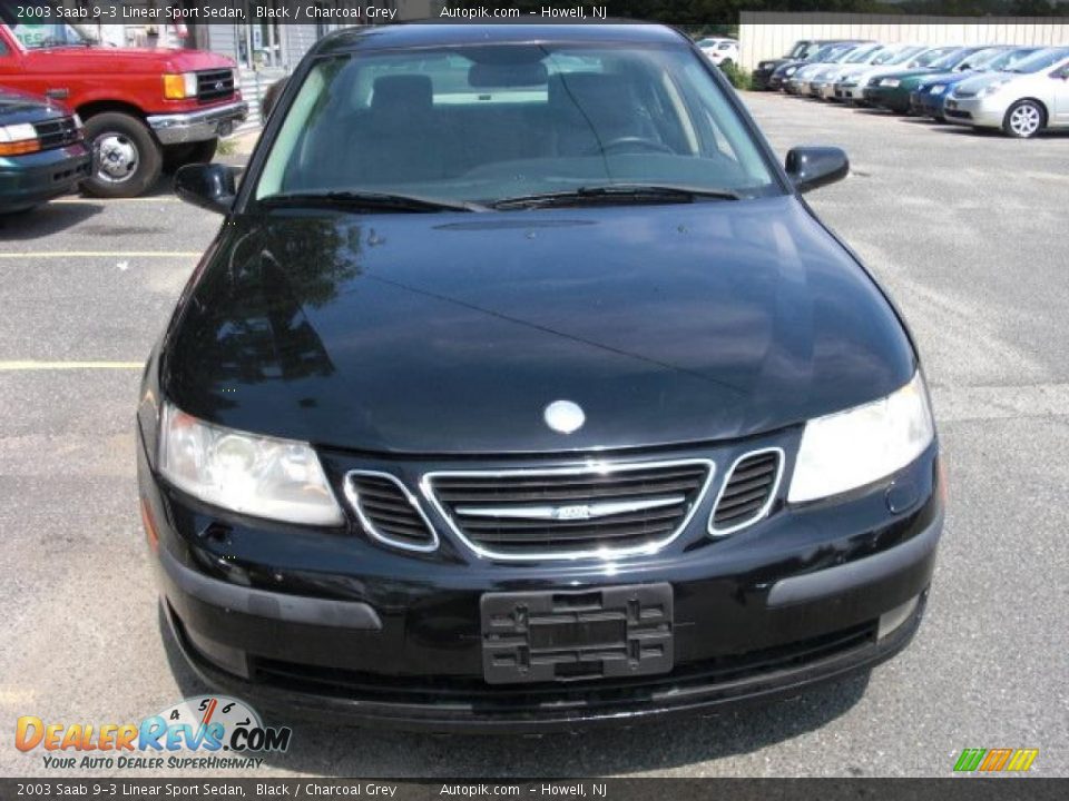 2003 Saab 9-3 Linear Sport Sedan Black / Charcoal Grey Photo #1