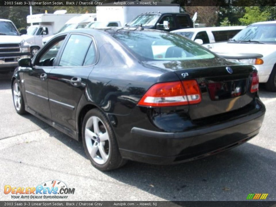 2003 Saab 9-3 Linear Sport Sedan Black / Charcoal Grey Photo #5