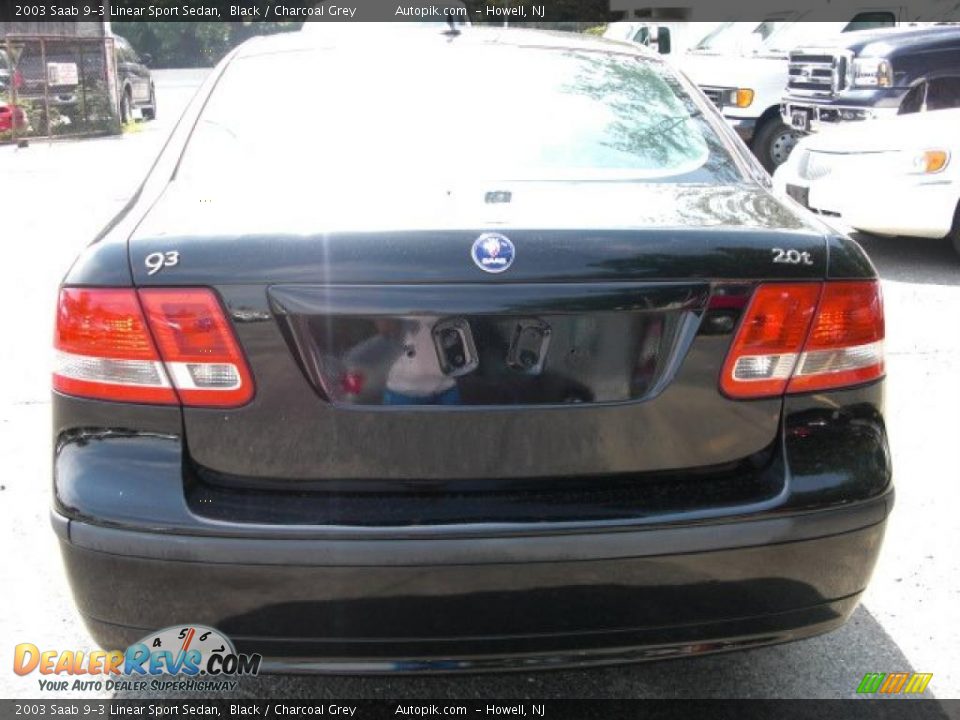2003 Saab 9-3 Linear Sport Sedan Black / Charcoal Grey Photo #6