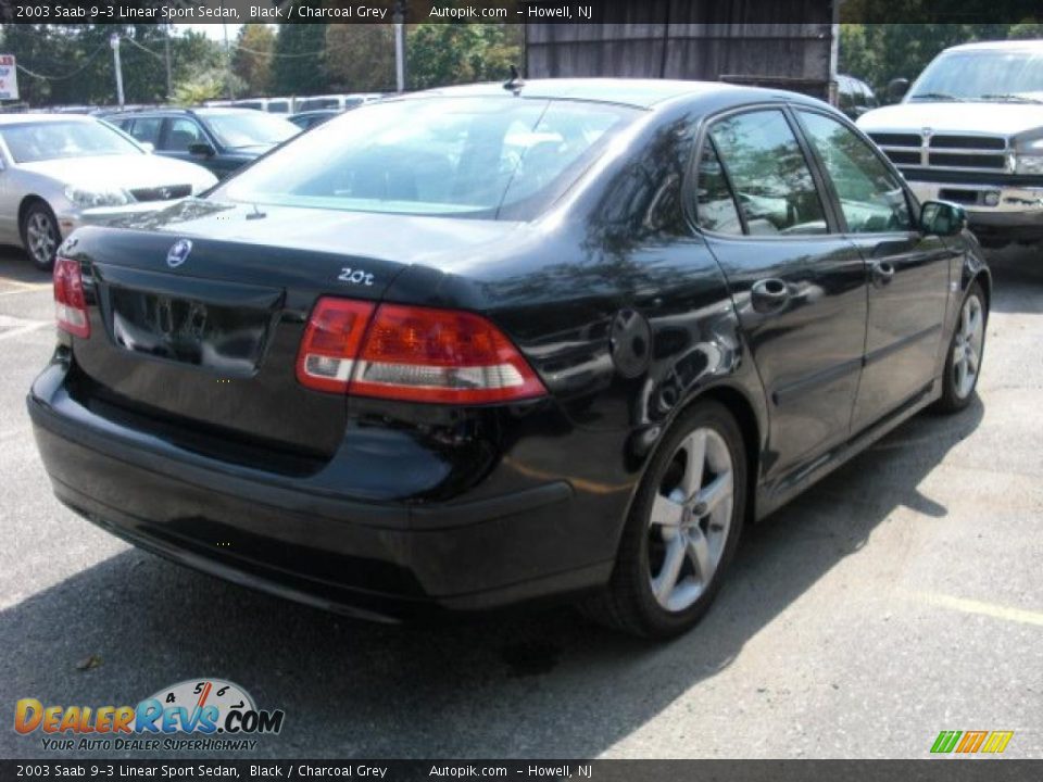 2003 Saab 9-3 Linear Sport Sedan Black / Charcoal Grey Photo #7