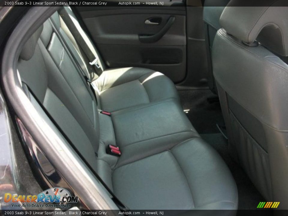 2003 Saab 9-3 Linear Sport Sedan Black / Charcoal Grey Photo #11