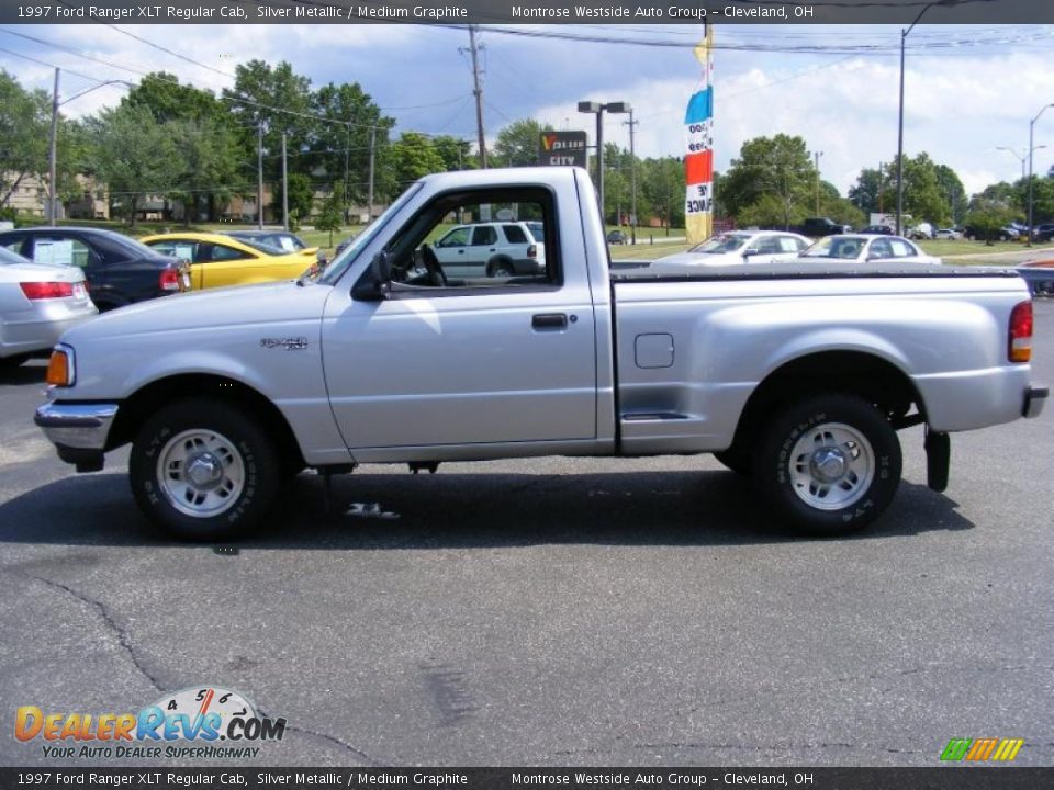 1997 Ford Ranger XLT Regular Cab Silver Metallic / Medium Graphite Photo #2