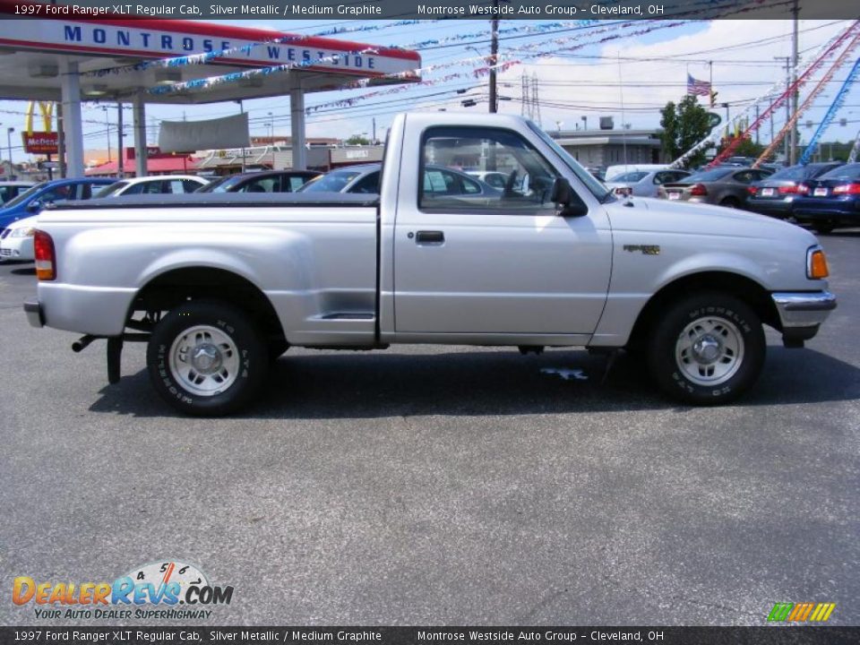 1997 Ford Ranger XLT Regular Cab Silver Metallic / Medium Graphite Photo #6