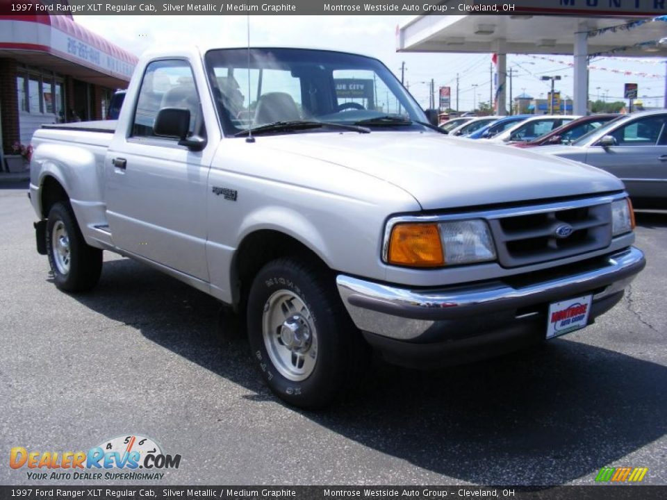 1997 Ford Ranger XLT Regular Cab Silver Metallic / Medium Graphite Photo #7