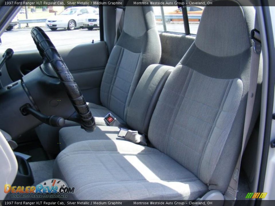 1997 Ford Ranger XLT Regular Cab Silver Metallic / Medium Graphite Photo #9