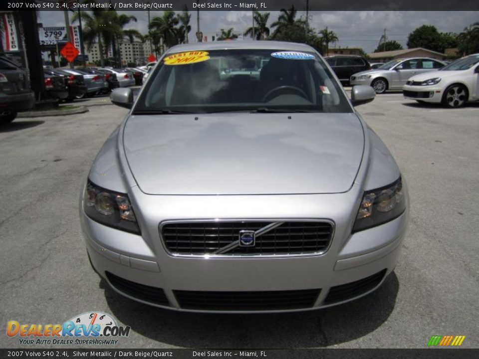 2007 Volvo S40 2.4i Silver Metallic / Dark Beige/Quartz Photo #8