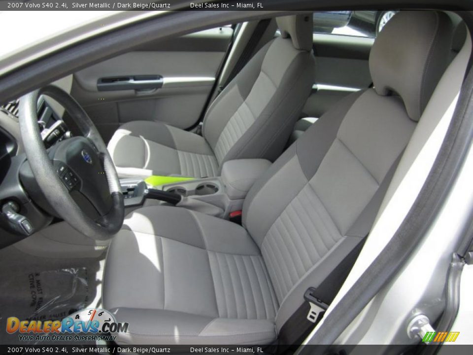 2007 Volvo S40 2.4i Silver Metallic / Dark Beige/Quartz Photo #9