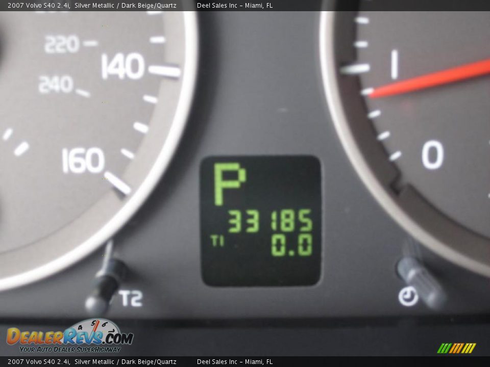 2007 Volvo S40 2.4i Silver Metallic / Dark Beige/Quartz Photo #15