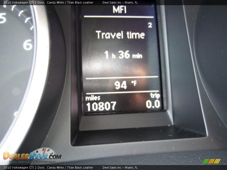 2010 Volkswagen GTI 2 Door Candy White / Titan Black Leather Photo #15