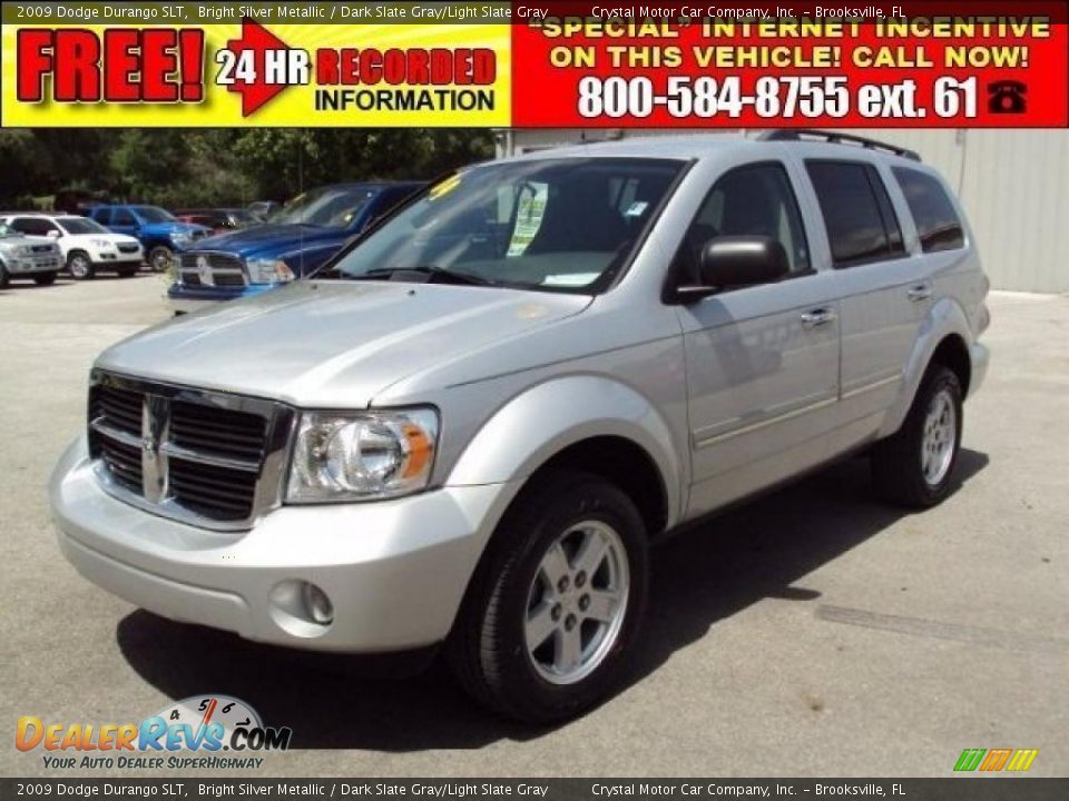 2009 Dodge Durango SLT Bright Silver Metallic / Dark Slate Gray/Light Slate Gray Photo #1