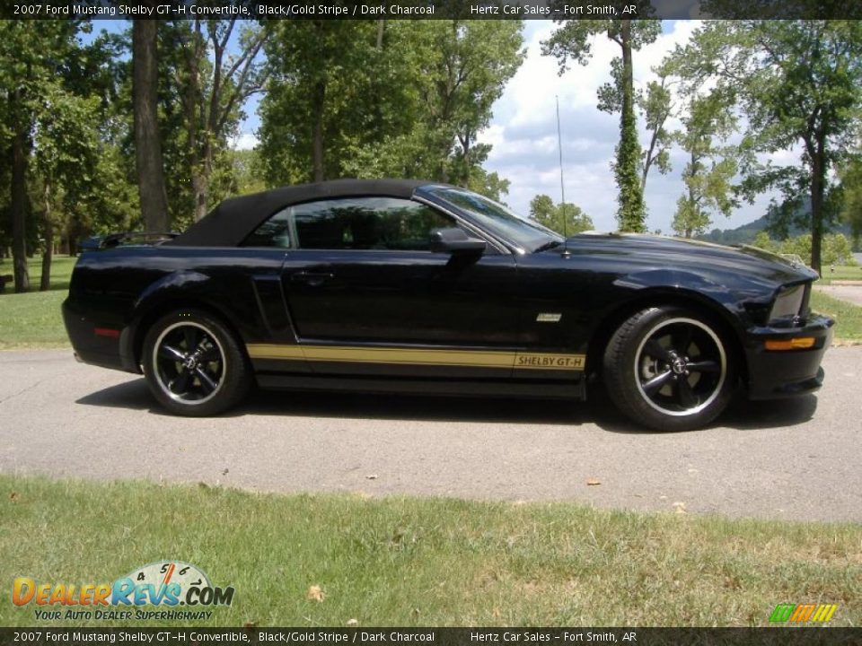 Black/Gold Stripe 2007 Ford Mustang Shelby GT-H Convertible Photo #2