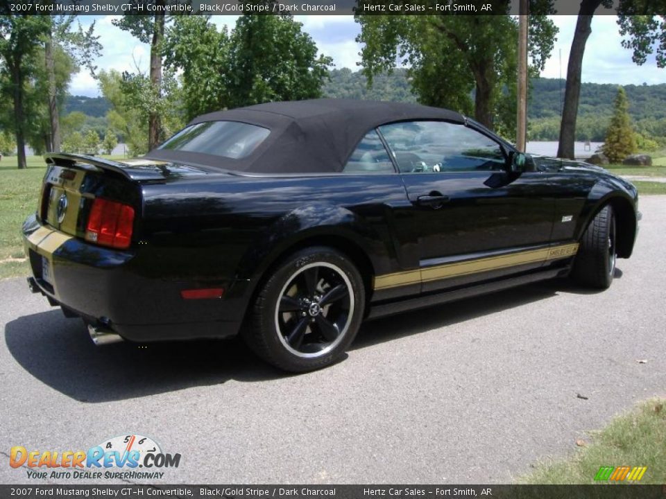 2007 Ford Mustang Shelby GT-H Convertible Black/Gold Stripe / Dark Charcoal Photo #3