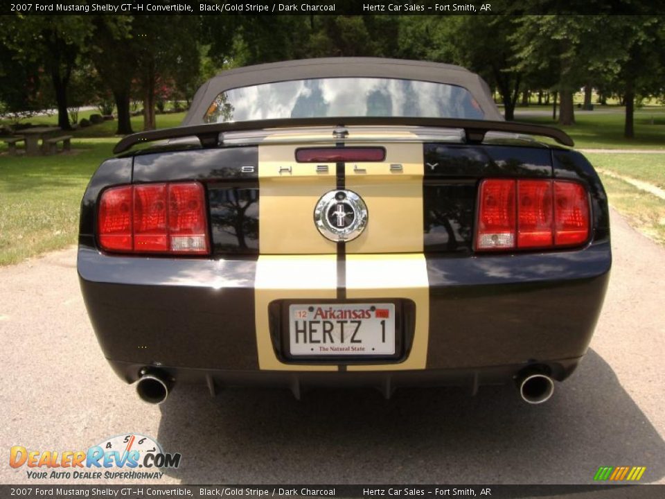 2007 Ford Mustang Shelby GT-H Convertible Black/Gold Stripe / Dark Charcoal Photo #4