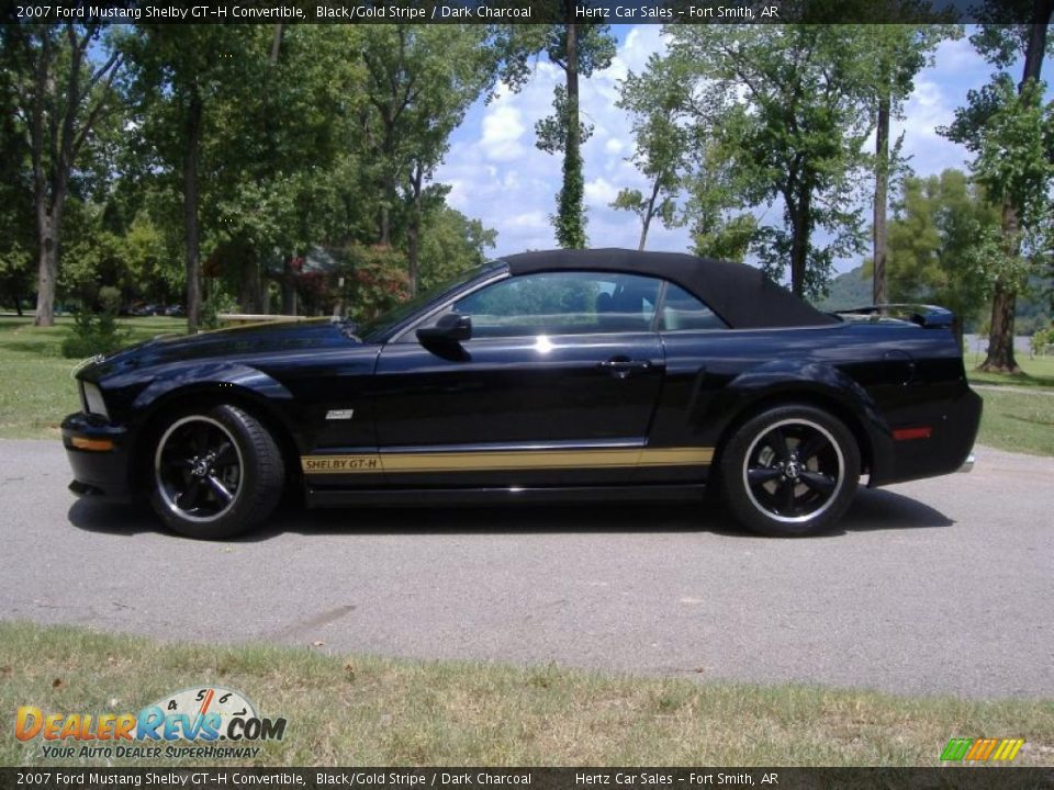 Black/Gold Stripe 2007 Ford Mustang Shelby GT-H Convertible Photo #6