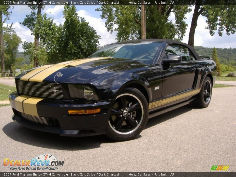 2007 Ford Mustang Shelby GT-H Convertible Black/Gold Stripe / Dark Charcoal Photo #7