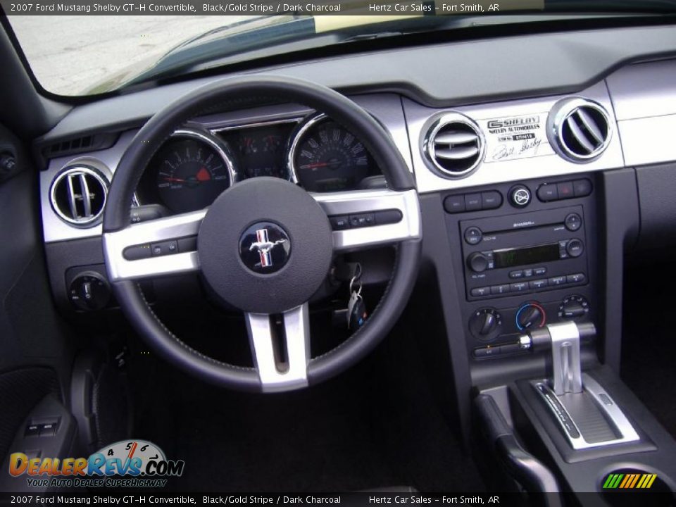 2007 Ford Mustang Shelby GT-H Convertible Black/Gold Stripe / Dark Charcoal Photo #27