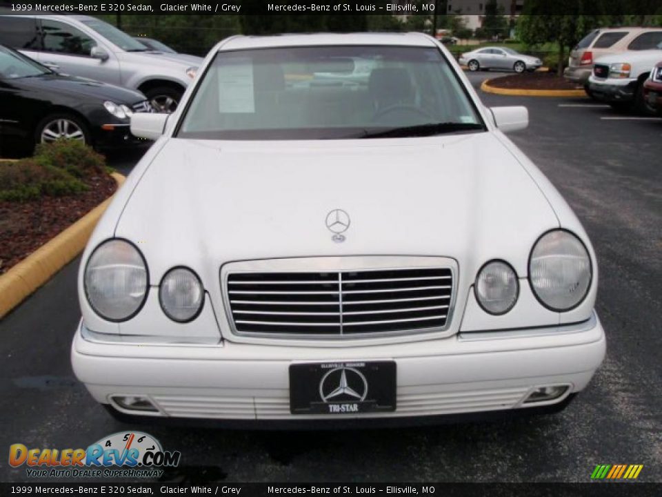 1999 Mercedes-Benz E 320 Sedan Glacier White / Grey Photo #2