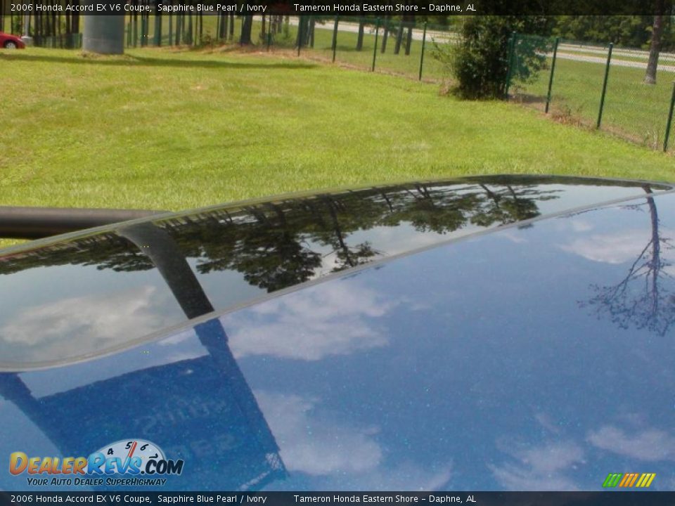 2006 Honda Accord EX V6 Coupe Sapphire Blue Pearl / Ivory Photo #15