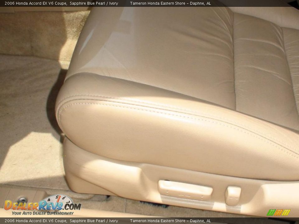 2006 Honda Accord EX V6 Coupe Sapphire Blue Pearl / Ivory Photo #18