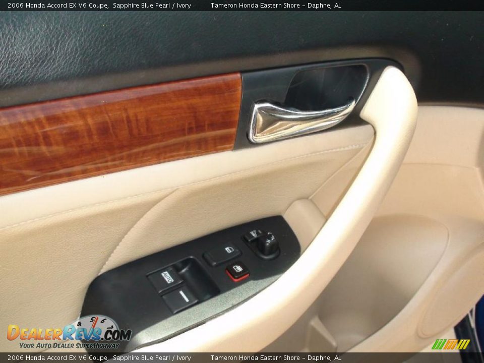 2006 Honda Accord EX V6 Coupe Sapphire Blue Pearl / Ivory Photo #19