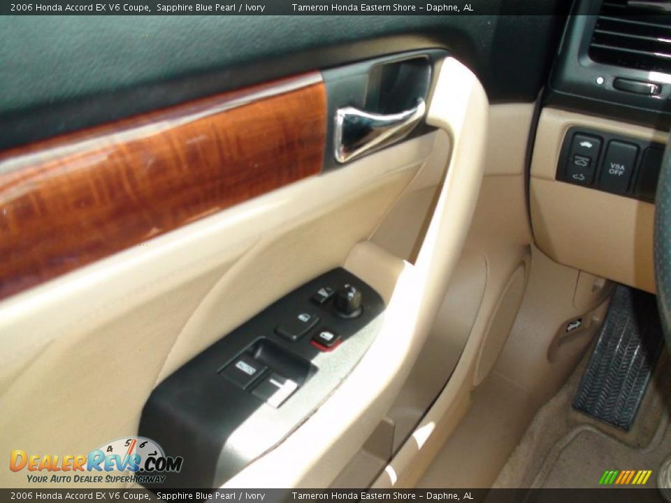 2006 Honda Accord EX V6 Coupe Sapphire Blue Pearl / Ivory Photo #20