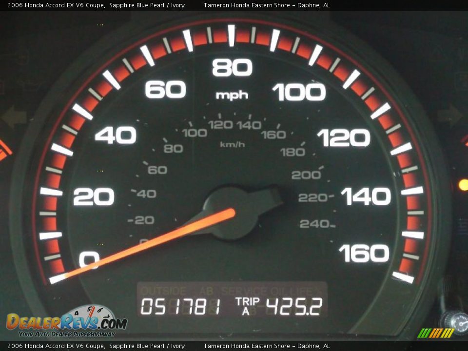 2006 Honda Accord EX V6 Coupe Sapphire Blue Pearl / Ivory Photo #23