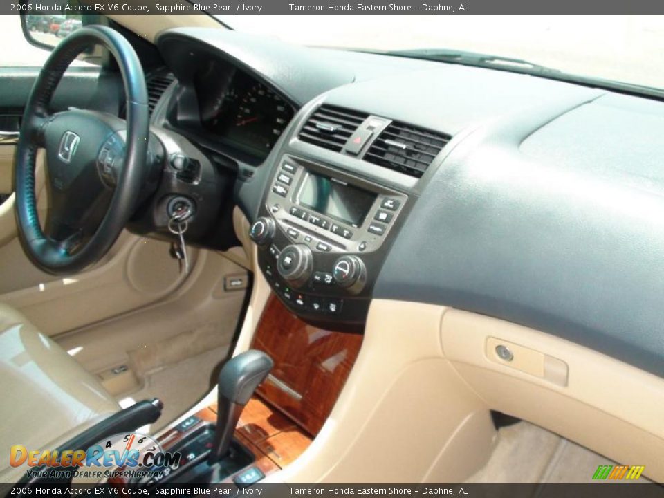 2006 Honda Accord EX V6 Coupe Sapphire Blue Pearl / Ivory Photo #29