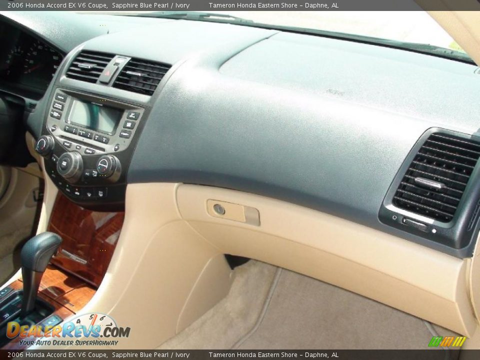 2006 Honda Accord EX V6 Coupe Sapphire Blue Pearl / Ivory Photo #30