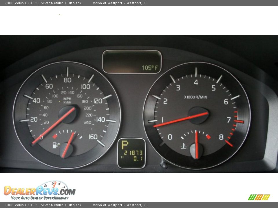 2008 Volvo C70 T5 Silver Metallic / Offblack Photo #14