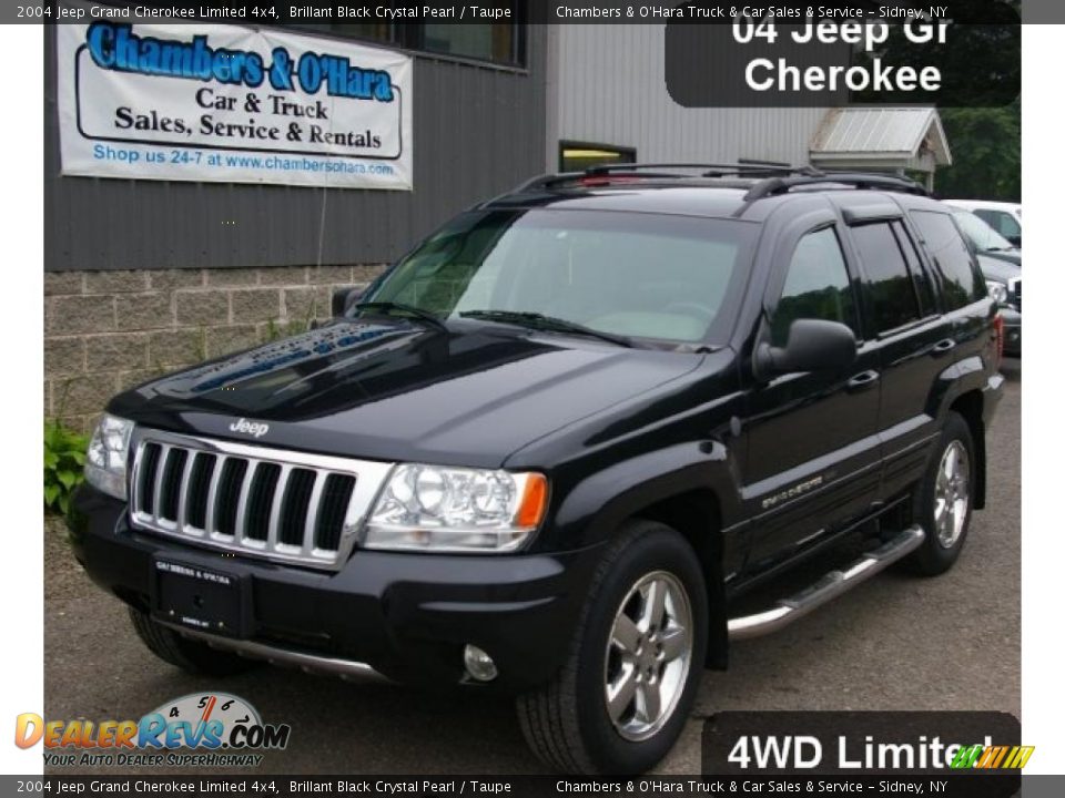 2004 Jeep Grand Cherokee Limited 4x4 Brillant Black Crystal Pearl / Taupe Photo #1