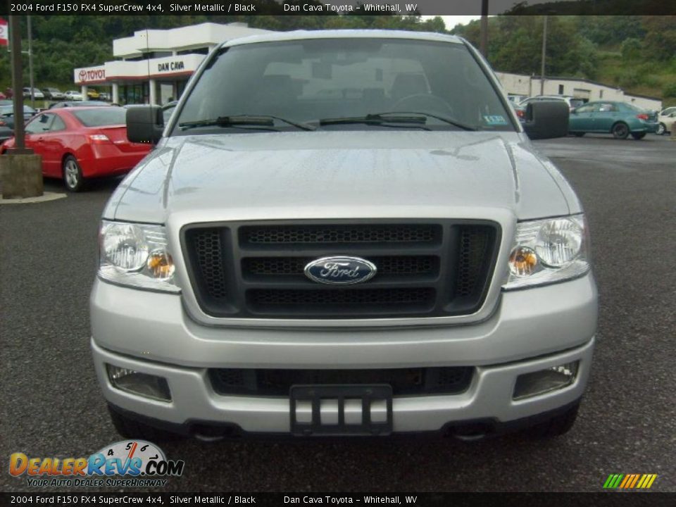 2004 Ford F150 FX4 SuperCrew 4x4 Silver Metallic / Black Photo #2