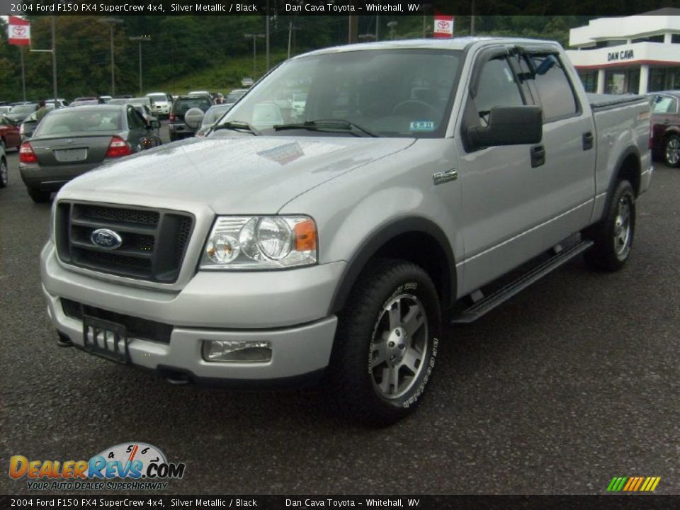 2004 Ford F150 FX4 SuperCrew 4x4 Silver Metallic / Black Photo #3