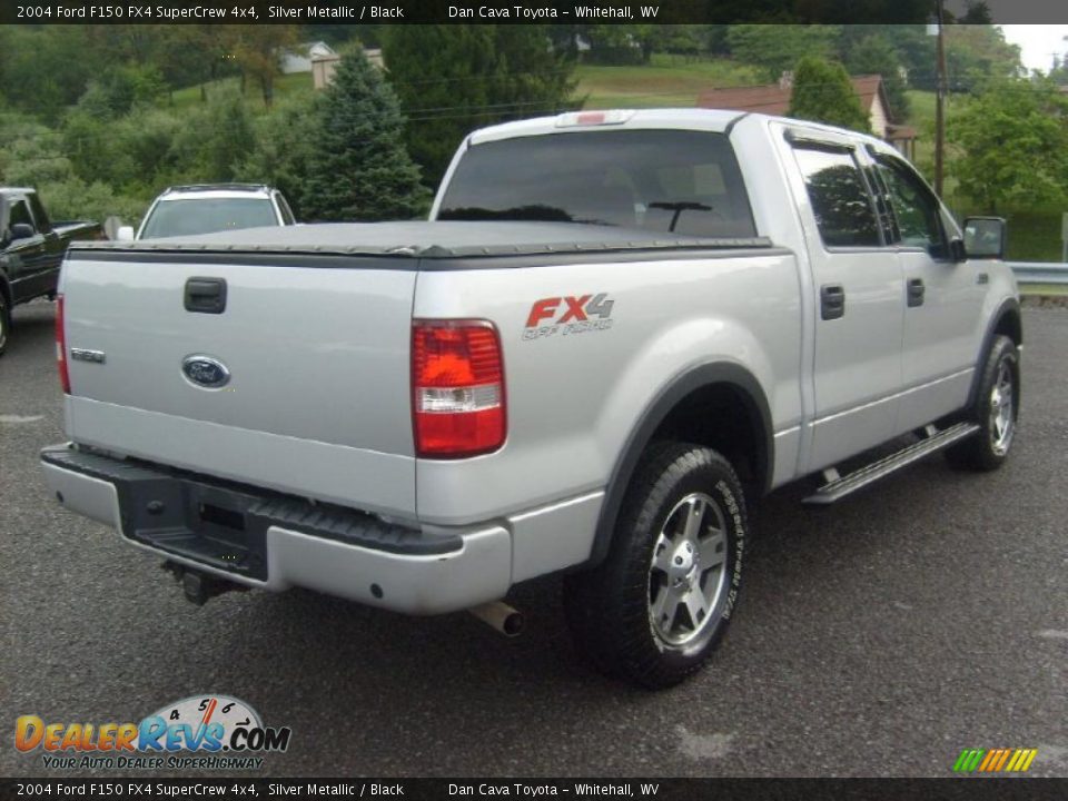 2004 Ford F150 FX4 SuperCrew 4x4 Silver Metallic / Black Photo #7