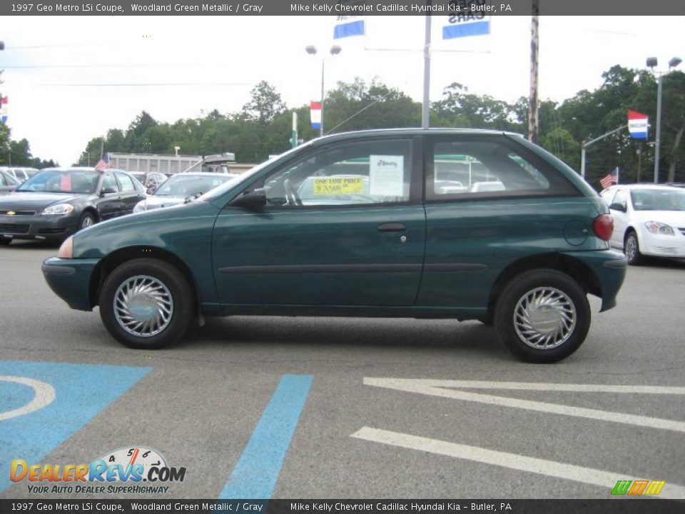 1997 Geo Metro LSi Coupe Woodland Green Metallic / Gray Photo #3