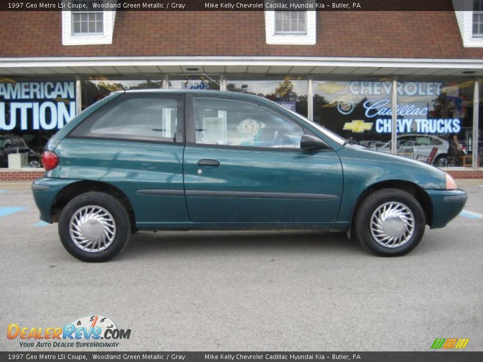 1997 Geo Metro LSi Coupe Woodland Green Metallic / Gray Photo #5