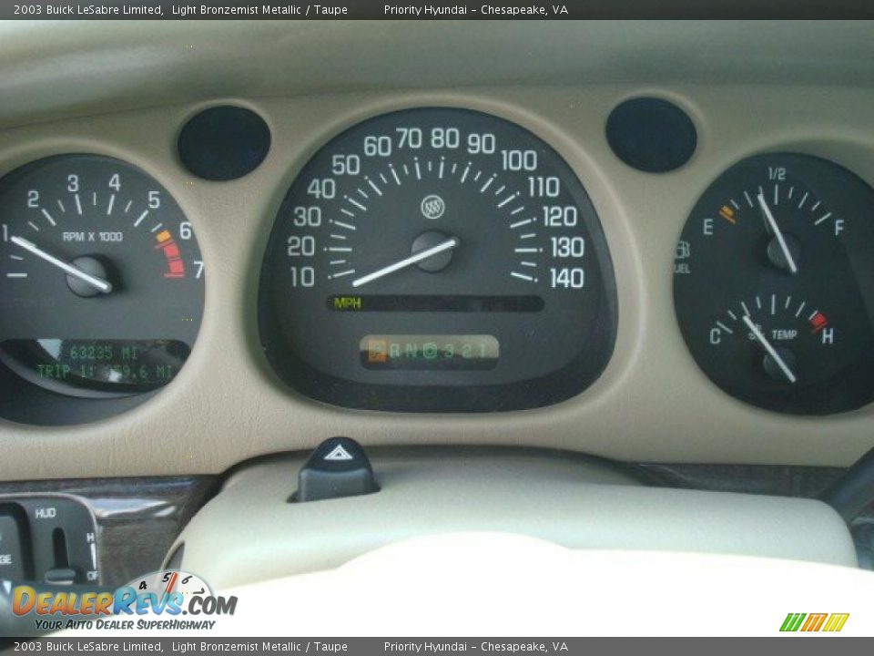 2003 Buick LeSabre Limited Light Bronzemist Metallic / Taupe Photo #21