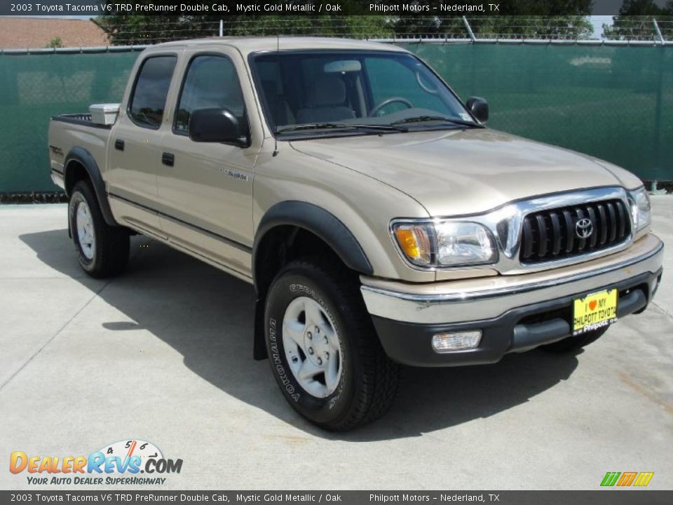 2003 Toyota Tacoma V6 TRD PreRunner Double Cab Mystic Gold Metallic / Oak Photo #1