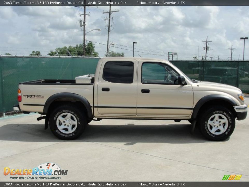 2003 Toyota Tacoma V6 TRD PreRunner Double Cab Mystic Gold Metallic / Oak Photo #2