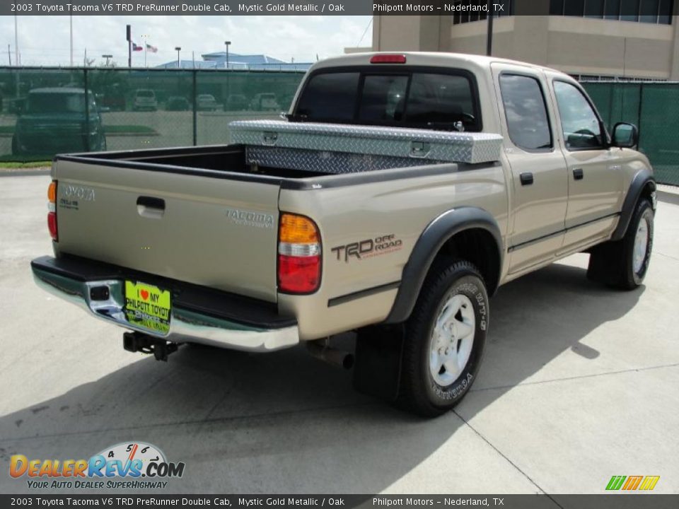 2003 Toyota Tacoma V6 TRD PreRunner Double Cab Mystic Gold Metallic / Oak Photo #3