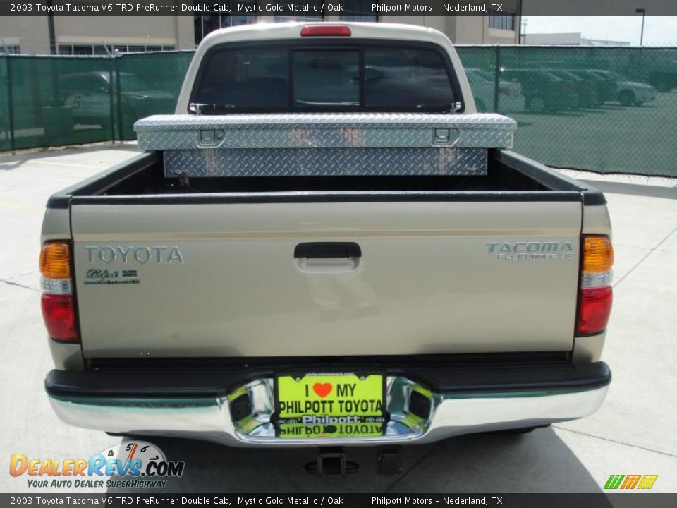 2003 Toyota Tacoma V6 TRD PreRunner Double Cab Mystic Gold Metallic / Oak Photo #4