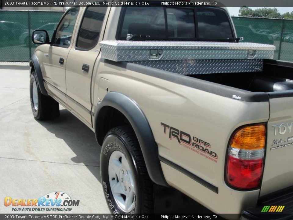 2003 Toyota Tacoma V6 TRD PreRunner Double Cab Mystic Gold Metallic / Oak Photo #5