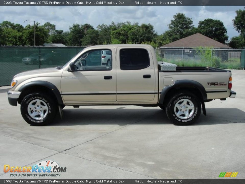 2003 Toyota Tacoma V6 TRD PreRunner Double Cab Mystic Gold Metallic / Oak Photo #6