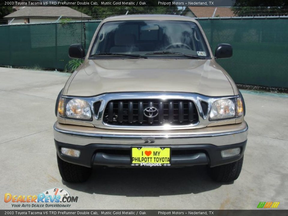 2003 Toyota Tacoma V6 TRD PreRunner Double Cab Mystic Gold Metallic / Oak Photo #8