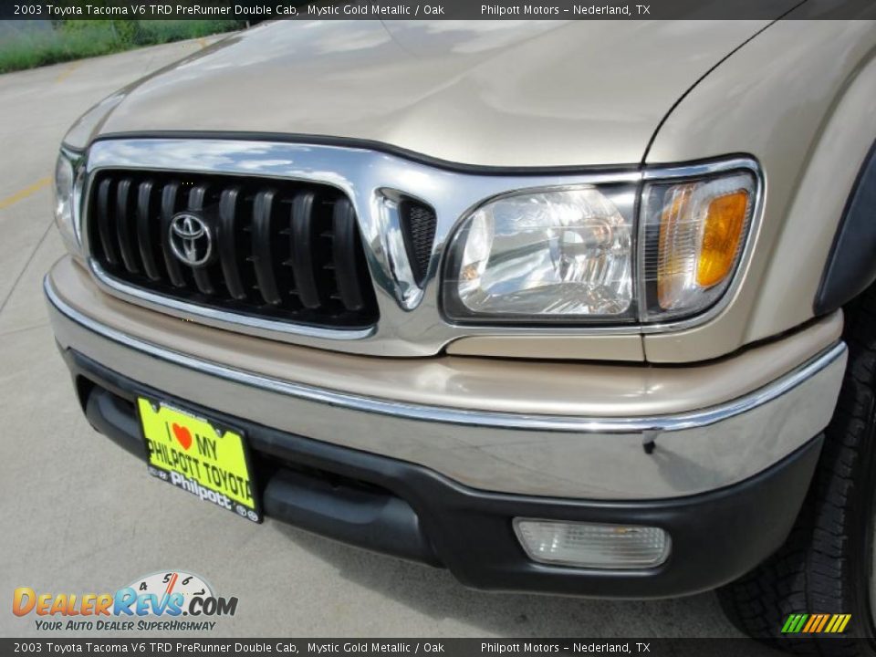 2003 Toyota Tacoma V6 TRD PreRunner Double Cab Mystic Gold Metallic / Oak Photo #12