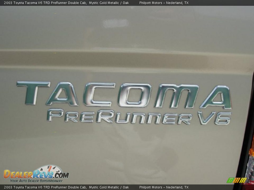 2003 Toyota Tacoma V6 TRD PreRunner Double Cab Mystic Gold Metallic / Oak Photo #22
