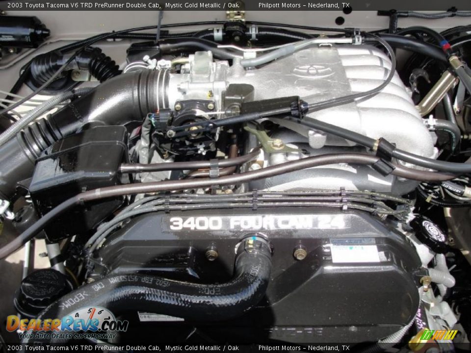 2003 Toyota Tacoma V6 TRD PreRunner Double Cab Mystic Gold Metallic / Oak Photo #27