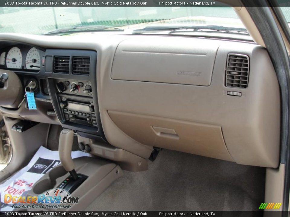 2003 Toyota Tacoma V6 TRD PreRunner Double Cab Mystic Gold Metallic / Oak Photo #29