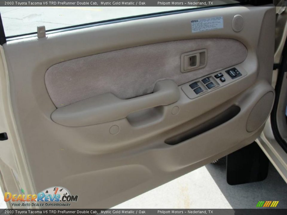 2003 Toyota Tacoma V6 TRD PreRunner Double Cab Mystic Gold Metallic / Oak Photo #35